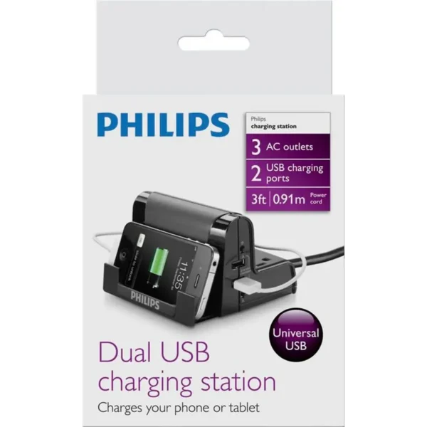 Philips SPS1038C/17 mobile device charger Mobile phone, MP3, Tablet Black AC Indoor