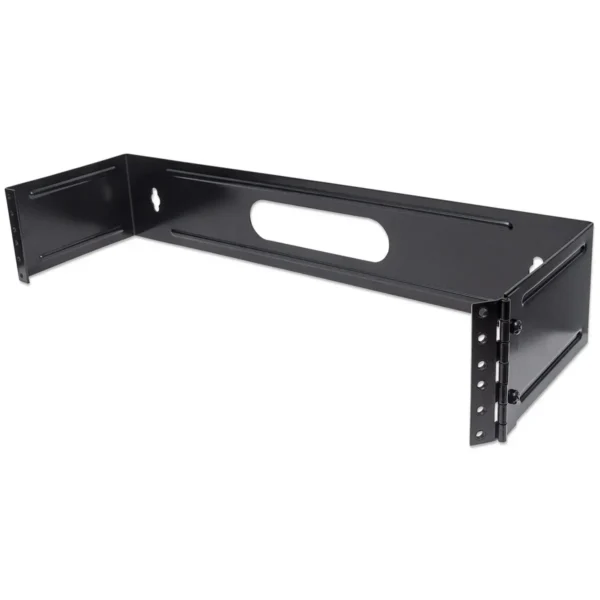 Intellinet 19″ Hinged Wall Bracket, 2U, Black