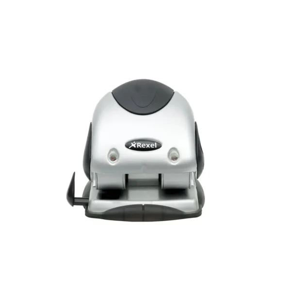 Rexel Precision 240 2 Hole Punch Silver/Black