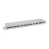 InLine Patch Panel Cat.6 24 Port 19″ 1HE light grey RAL7035