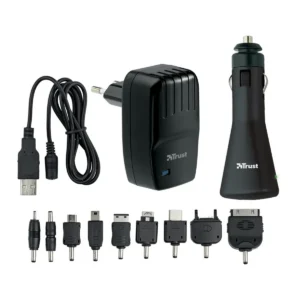 Trust SmartCharge Mobile phone, MP3 Black AC, Cigar lighter Auto, Indoor