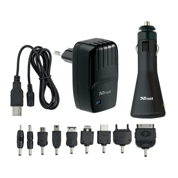 Trust SmartCharge Mobile phone, MP3 Black AC, Cigar lighter Auto, Indoor