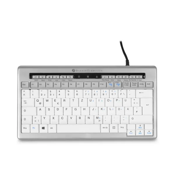 BakkerElkhuizen S-board 840 keyboard Office USB QWERTZ Swiss Light grey, White