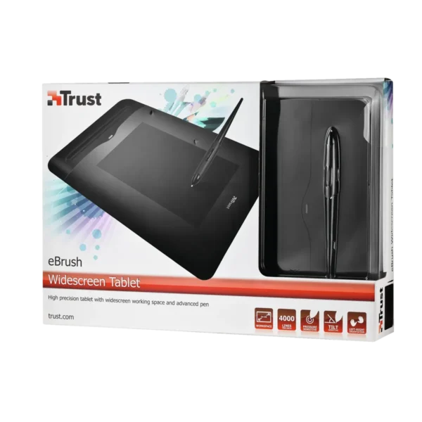 Trust eBrush graphic tablet Black 204 x 127 mm RF Wireless