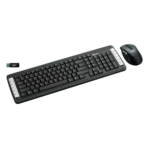 Trust DS-4400D keyboard Mouse included Home RF Wireless UK International Black, Silver