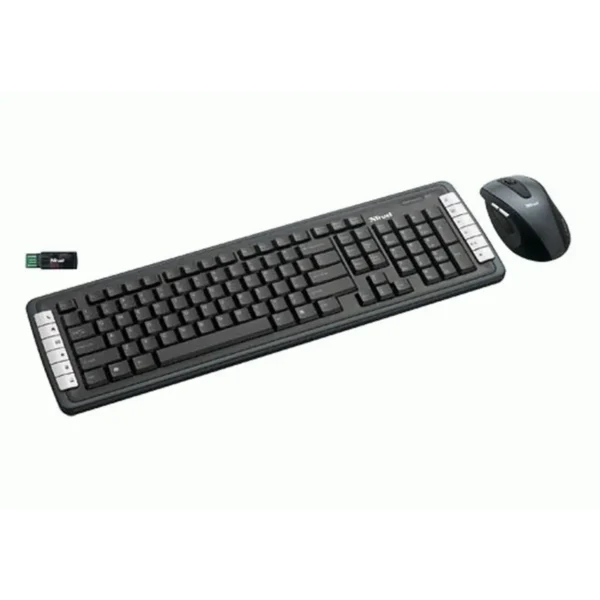 Trust DS-4400D keyboard Mouse included Home RF Wireless UK International Black, Silver