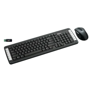 Trust DS-4400D keyboard Mouse included Home RF Wireless UK International Black, Silver