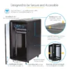 StarTech.com 4-Post 25U Server Rack Cabinet, Lockable 19″ Data Rack Cabinet for Computer / AV / IT Equipment, Office / Home Network Rack with Casters & Adjustable Mounting Rails