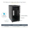 StarTech.com 4-Post 25U Server Rack Cabinet, Lockable 19″ Data Rack Cabinet for Computer / AV / IT Equipment, Office / Home Network Rack with Casters & Adjustable Mounting Rails
