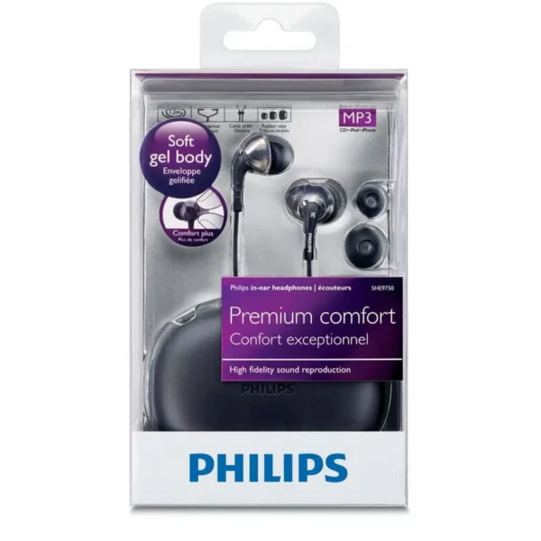 Philips SHE9750/28 headphones/headset Wired In-ear Black