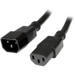 StarTech.com 1ft (30cm) Power Extension Cord, C14 to C13, 10A 125V, 18AWG, Computer Power Cord Extension, IEC-320-C14 to IEC-320-C13 AC Power Cable Extension for Power Supply, UL Listed