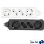InLine Socket strip, 8-way, 4x CEE7/3 + 4x Euro CEE 7/16, white, 1.5m