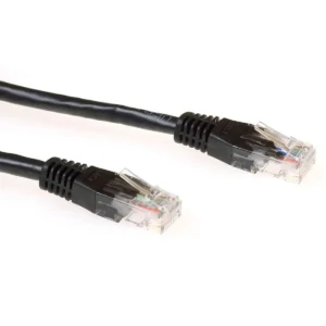 ACT Black 0.5 meter U/UTP CAT6 patch cable with RJ45 connectors