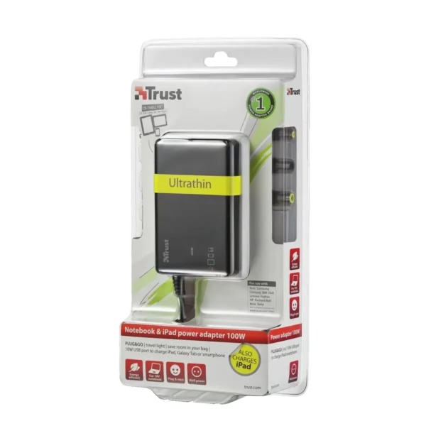 Trust 18463 power adapter/inverter Indoor 90 W Black