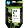 HP 350 Black/351 Tri-color 2-pack Original Ink Cartridges