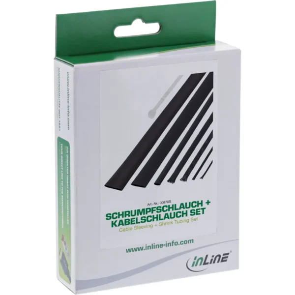 InLine Cable Sleeving + Shrink Tubing Set black