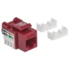 Intellinet Keystone Jack, Cat5e, UTP, Punch-down, Red