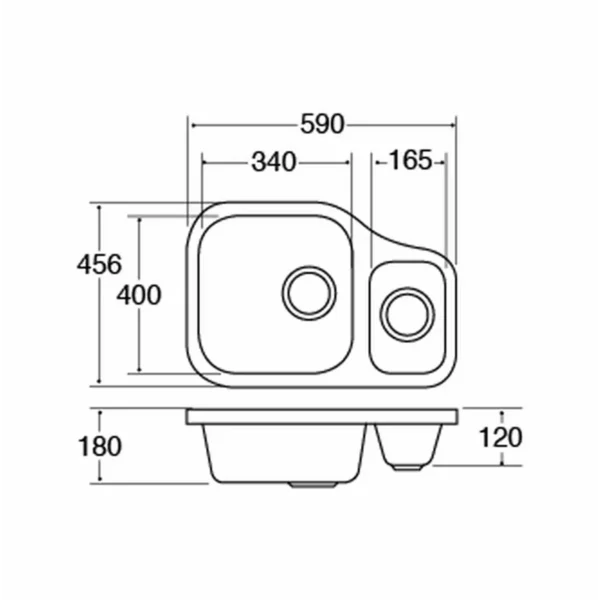 CDA KCC28SS kitchen sink Top-mounted sink Rectangular Stainless steel