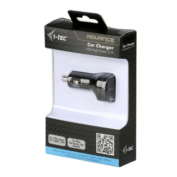 i-tec Dual USB Car Charger 2.1 A