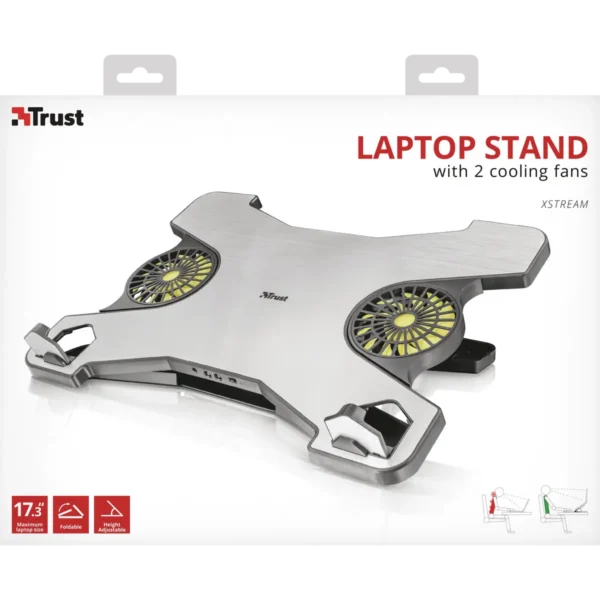 Trust Xstream laptop cooling pad 44.2 cm (17.4″) Black, Silver