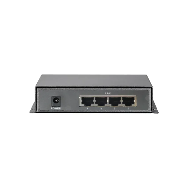 LevelOne 5-Port Fast Ethernet PoE Switch, 4 PoE Outputs, 120W, power adapter included