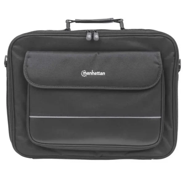 Manhattan Empire Laptop Bag 17.3″, Clamshell design, Accessories Pocket, Shoulder Strap (removable), Notebook Case, Black, Three Year Warranty
