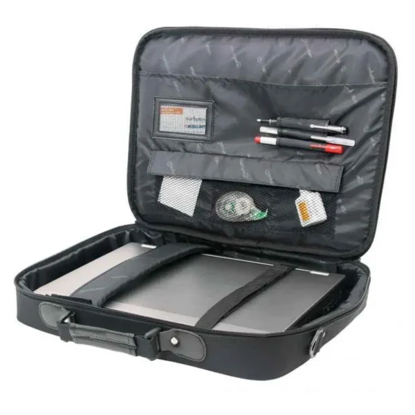 Manhattan Empire Laptop Bag 17.3″, Clamshell design, Accessories Pocket, Shoulder Strap (removable), Notebook Case, Black, Three Year Warranty