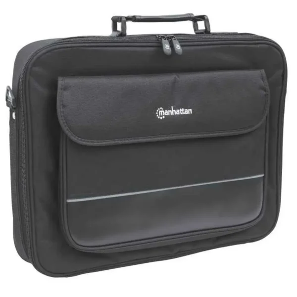 Manhattan Empire Laptop Bag 17.3″, Clamshell design, Accessories Pocket, Shoulder Strap (removable), Notebook Case, Black, Three Year Warranty