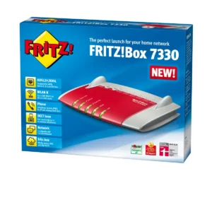 FRITZ! Box Fon WLAN 7330 A/CH wireless router Gigabit Ethernet Single-band (2.4 GHz) Grey, Red