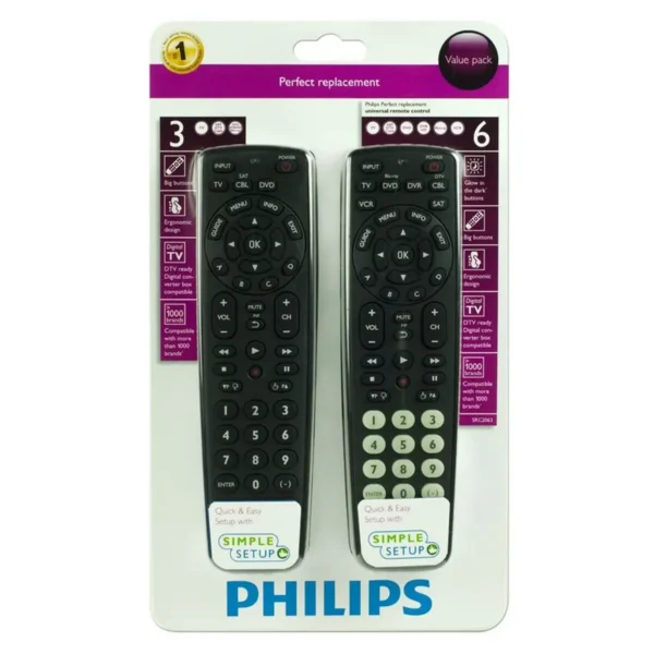 Philips Perfect replacement Universal remote control SRC2063WM/17