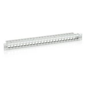 Equip 24-Port Keystone Cat.6 Shielded Patch Panel, Light Grey
