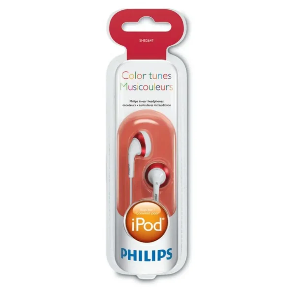 Philips SHE2647/27 headphones/headset Wired In-ear Red, White