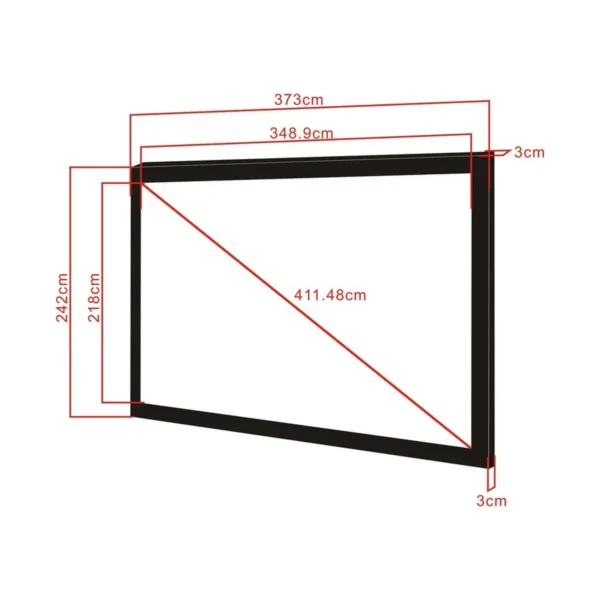 Multibrackets M 16:10 Framed Projection Screen 348,9×218, 162″