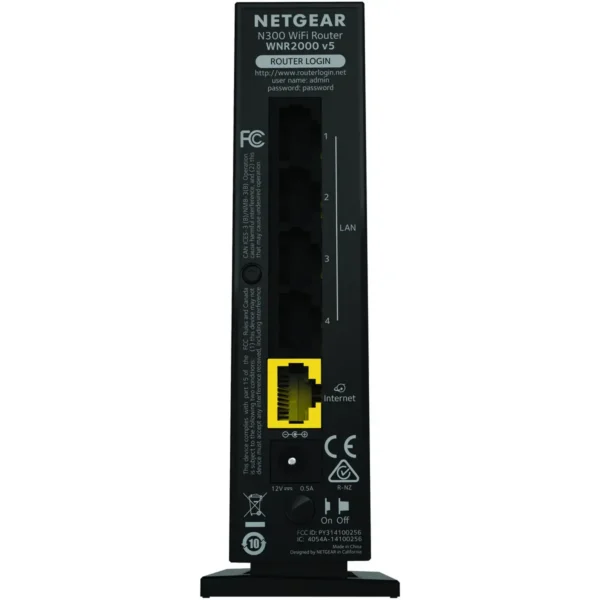 NETGEAR WNR2000 wireless router Fast Ethernet Single-band (2.4 GHz) Black