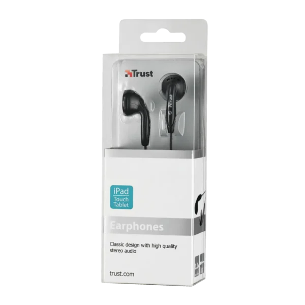 Trust Earphones for tablets – Black Headphones Wired In-ear Music