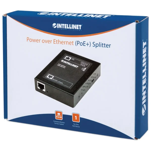 Intellinet Power over Ethernet (PoE+) Splitter, IEEE802.3at, 5, 7.5, 9 or 12 V DC output voltage