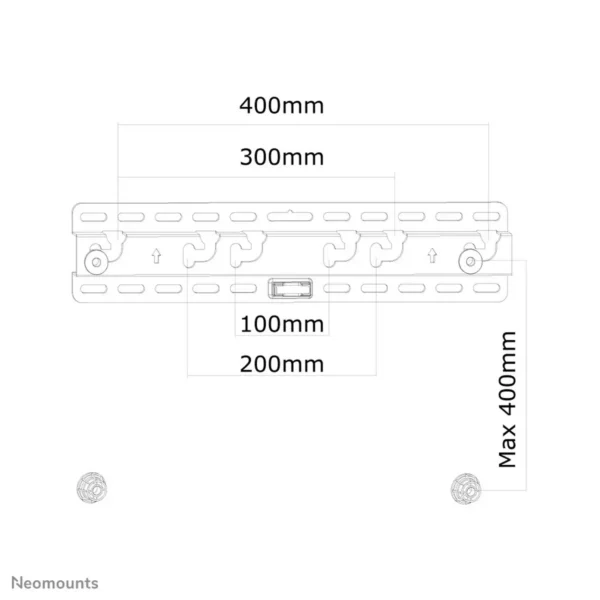 Neomounts LED-W040 TV mount wall 23-52″ – ultra-flat