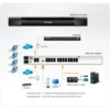 ATEN KN4124v KVM switch Rack mounting Black
