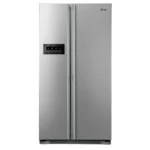 LG GS3159PVJV1 side-by-side refrigerator Freestanding 527 L Grey, Platinum, Stainless steel