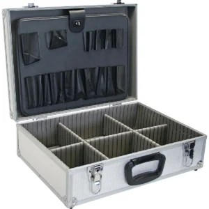 InLine Toolbox lockable empty aluminium silver