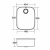 CDA KCC24SS kitchen sink Top-mounted sink Rectangular Stainless steel