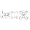 Manhattan Wall Mount for TV & Monitors (Tilt and Swivel 2 pivots), For screens 13″ to 27″, VESA compatability: 75x75mm and 100x100mm – check the dimensions of the four mounting holes on back of screen to ensure it fits, Max 12kg, Black, Bracket