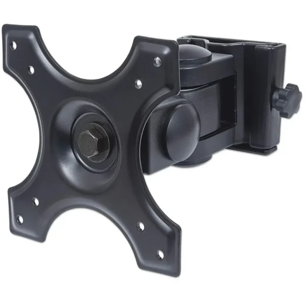 Manhattan Wall Mount for TV & Monitors (Tilt and Swivel 2 pivots), For screens 13″ to 27″, VESA compatability: 75x75mm and 100x100mm – check the dimensions of the four mounting holes on back of screen to ensure it fits, Max 12kg, Black, Bracket