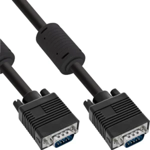 InLine S-VGA Cable 15HD male / male black 15m