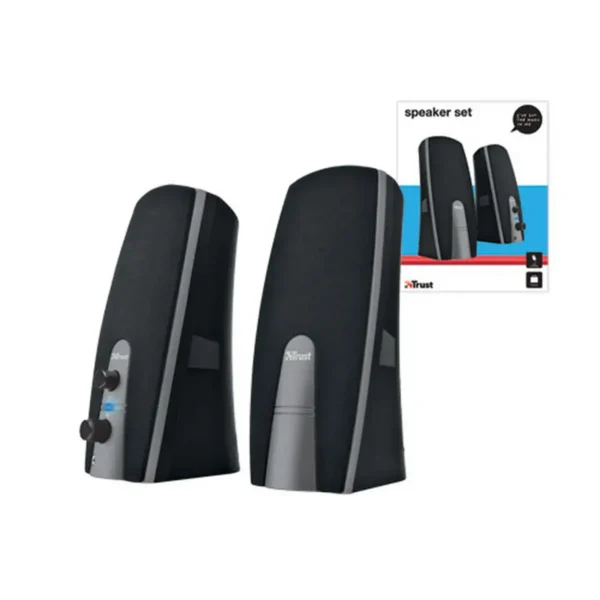 Trust Speaker set – USB powered 2-way Black, Grey Wired