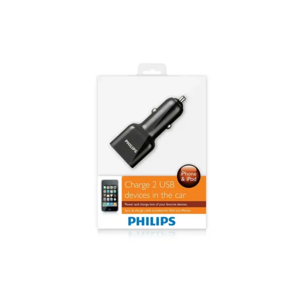 Philips DLM2211/17 mobile device charger MP3, MP4, Smartphone Black Cigar lighter Auto