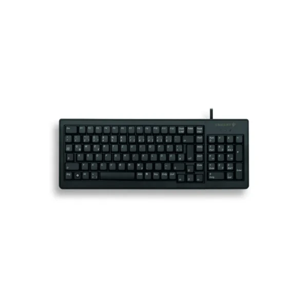 CHERRY XS G84-5200 COMPACT KEYBOARD, Corded, USB/PS2, Black, (QWERTY – UK)