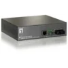 LevelOne RJ45 to SC Fast Ethernet Media Converter, 1 PoE Output, 802.3af PoE, Single-Mode Fiber, 20km
