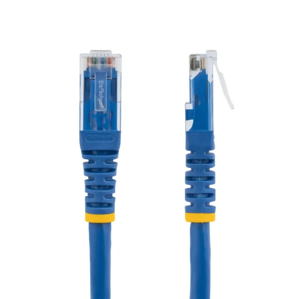 StarTech.com 3ft CAT6 Ethernet Cable – Blue CAT 6 Gigabit Ethernet Wire -650MHz 100W PoE RJ45 UTP Molded Network/Patch Cord w/Strain Relief/Fluke Tested/Wiring is UL Certified/TIA