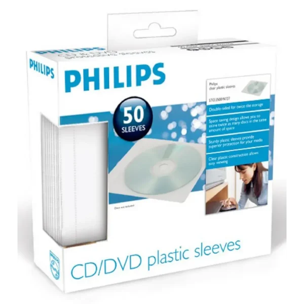 Philips STO3500W Clear CD and DVD plastic sleeves